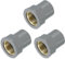 QUARKZMAN 3 Pcs Raccords De Tuyau En PVC, 25mm 3/4 PT Filetage Femelle En Laiton Raccord De Tuyau Adaptateur De Tuyau Pour Plomberie D'égout D'irrigation Domestique, Gris