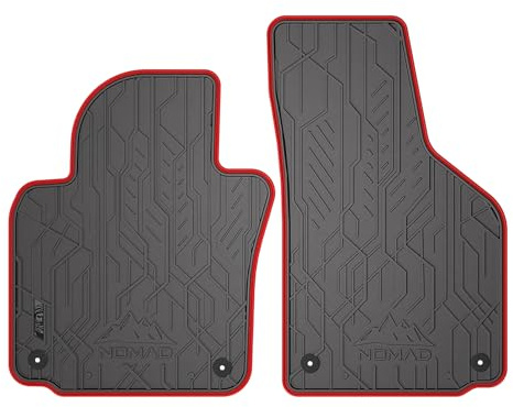 MOTOS Gummimatten vorne passend für Volkswagen Golf V 2003-2009 erste Sitzreihe Robuste und flexible Fussmatten Auto, kompatibel mit Befestigungssystem, Eingebaute Stopper, Praktische Ränder, Rutschfe