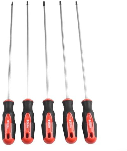 5 destornilladores ergonómicos Torx de 400 mm de longitud con puntas magnéticas para un uso fácil