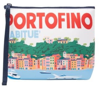 Saint Barth Pochette da bagno Aline Capri Postcard, turchese multicolore, Turchese multicolore