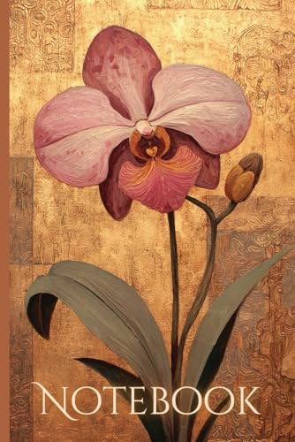 Gold & Orchid Notebook: 100 page Lined notebook