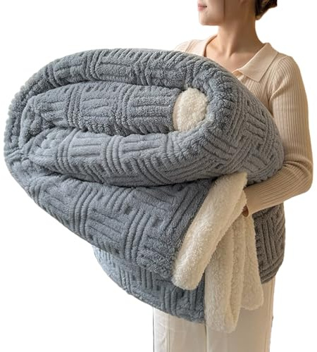 ZF YLYH 150x200cm Warme Kuscheldecken Weiche Tagesdecken für Bett Sofa | Dicke Plüsch Wohndecken Überwurfdecke Auto Büro Wohnzimmer Schlafzimmer Winter Sofadecke Blanket Decor Decke