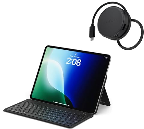 SATECHI OntheGo Bluetooth Tastatur US QWERTY Layout und 7 in 1 USB C Hub Bundle