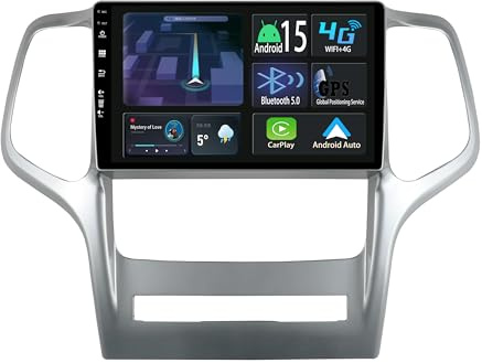 【2+32GB】 Autorradio Android 15 de 9 Pulgadas Radio para Jeep Grand Cherokee WK2 2008-2013 Carplay Car Play inalámbrico Navi Pantalla Navegación Reproductor Estéreo Pantalla táctil