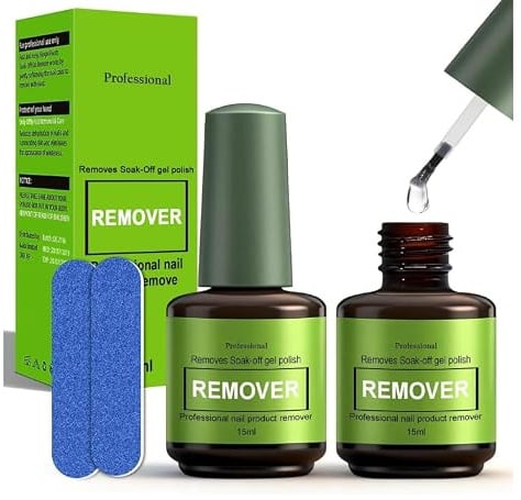 UV Nagellackentferner,Gel Remover NäGel,GelnäGel Entferner 2 StüCk Mit Nails Feile,Effektives Entfernen Von GelnäGeln In 2–3 Minuten,Schnell & Sanft,Kein Nagelschaden,Diy Nagelpflege Zuhause