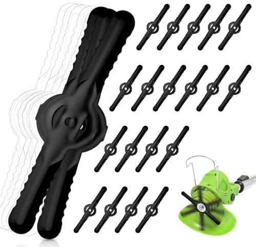 Lot de 100 Lames Plastique Coupe Bordure 14cm Noir – Lame Plastique pour Rotofil, Lames Plastique pour Débroussailleuse et Tondeuse de Jardin