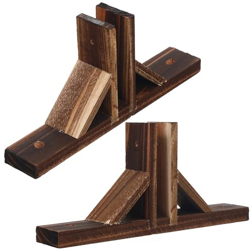 Operitacx Wooden Picket Fence Support Stand Garden Fence Base 2Pcs with Fixing Holes for Courtyard and Balcony Outdoor Use