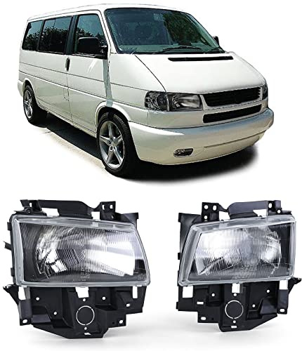Scheinwerfer Set Schwarz Smoke passt für VW Bus T4 GP Caravelle Multivan 96-03