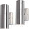 LITECRAFT Kenn Up & Down IP65 Rated Outdoor Wall Light - (Stainless Steel, Pack of 2)