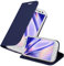 Cadorabo Hülle kompatibel mit Samsung Galaxy S3 MINI aus Premium Kunst Leder Flip Klappbare Stoßfeste Magnetische [Standfunktion] [Kartenfächern] Cover Hülle für Galaxy S3 MINI Tasche in Blau