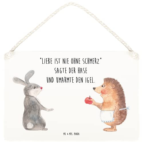 Mr. & Mrs. Panda Schild Hase Igel DIN A5 - Geschenk, Holzschild, holzbild, sprüche, Liebe Spruch, Lustige, Trösten, Türschild, Herzschmerz, Trennungsschmerz, wandtafel