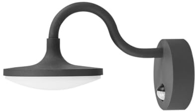 Lucande Outdoor Wall Light Finny with Motion Detector (Modern) in Black Made of Aluminium (1 Light Source,) from wall lamp for Exterior/Interior Walls, House Terrace und Balcony