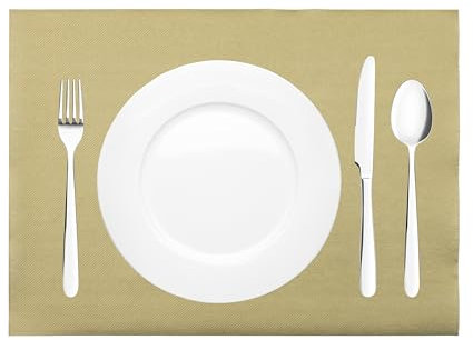Mank Tischset aus Airlaid Uni | Tischsets 40 x 30 cm für Gastronomie und Feiern |100 Stück (Naturbraun)