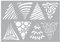 Malschablone Art Christmas Trees DIN A5 Haftspray Schabloniertechnik