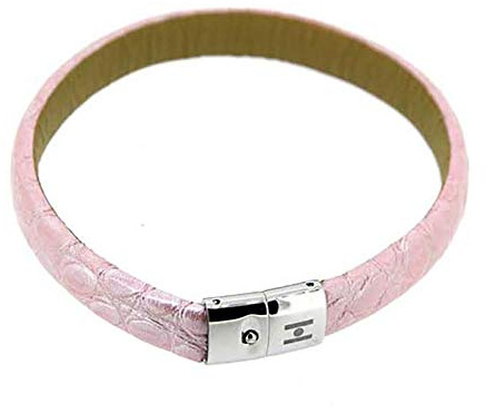 Uhrenarmband Hirsch Durchzugsband Leder Pink Macaria Armreifen