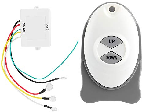 Télécommande Sans Fil pour Guindeau 12V, Récepteur Étanche, Portée 50 Pieds, pour Bateau Yacht Ferry