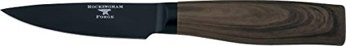 Rockingham Forge Forester Series 3.5 Inch Vegetable Knife - Stainless Steel Blade with Black Oxide Coating Ergonomic Wooden Handle Pruning Knife Paring Knife, RF-6180P