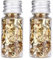 2 Flaschen Essbares Blattgold, Blattgold Essbar, Flocken Blattgold, Blatt Gold Folien Blattgoldflocken Essbare Blattgoldblätter Goldfolie Papier Dekorfolie Küche Mousse Backen Gebäck Kunsthandwerk