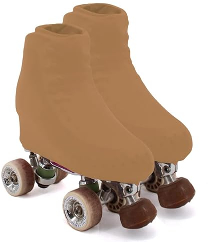 AQUILONE Copripattino 100 Denari, Copripattino Pattinaggio, Protezione Pattini a Rotelle Ghiaccio, Punta Rinforzata, Copripattino Pattinaggio Artistico o Sportivo - Made in Italy (naturale, 28/33)