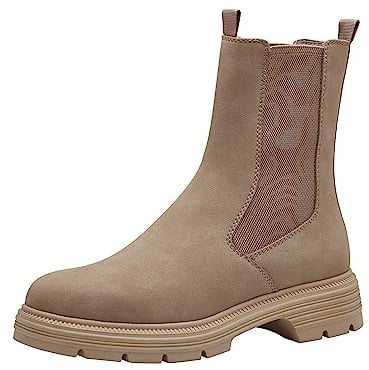Tamaris Damen Boots Synthetik, braun, 41 EU