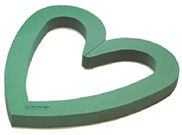 Flowerbox Oasis Steckschaum Bioline Vacufix Herzen Offen 60cm Steckmasse Steckschwamm - 2 Stück