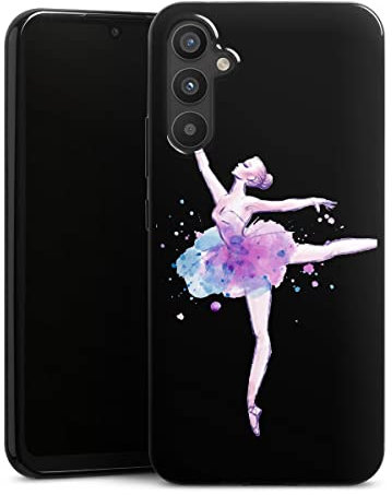 DeinDesign Slim Case extra dünn kompatibel mit Samsung Galaxy A34 5G Silikon Handyhülle schwarz Hülle Art Violetta Ballett