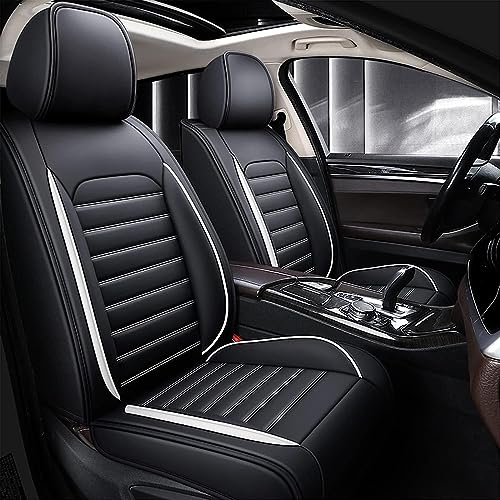 ASHFIT Auto Sitzbezüge Set, Für Dacia Duster 2018-2023 Vorn und Hinten 5 Sitze, Kompletter Satz Universal-Ledersitzbezüge,C
