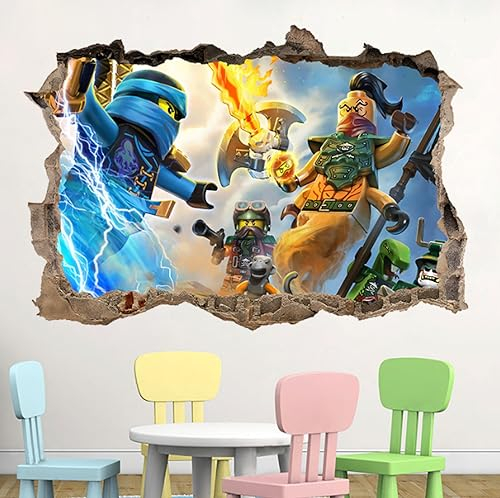 Anime Umgebende Wand Piercing Phantom Ninja Full Staff Wandtattoo Aufkleber Wohnzimmer Dekoration Hintergrund Wandtattoo Papier 60,90cm