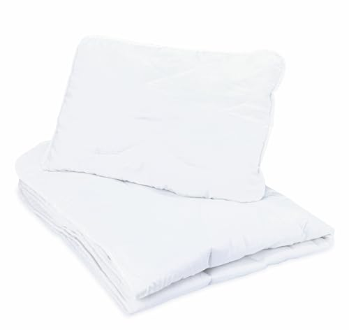 Amazinggirl Bettdecke Ganzjahresdecke 135 x 100 cm - Duvet Bett Decke Steppdecke Schlafdecke Steppbettdecke Quilt Bettzeug und Bettdecken mit Füllung aus Microfaser weiß