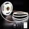 ROUKLE 8mm Ruban LED COB - 5M Bande Lumineuse Dimmable 24V Super Lumineuse CRI90+ avec Télécommande RF | 2400 LEDs | Blanc Froid 6000K | Parfait pour Éclairage Commercial & Bureau