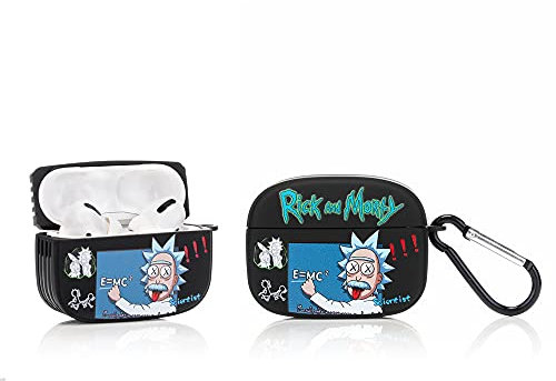 LEWOTE Silikonhülle kompatibel mit Airpods Pro und Pro 2 Funny Cute Cartoon 3D Case Cover (Art Rick)