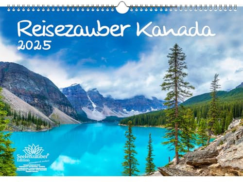 Reisezauber Kanada DIN A3 Kalender für 2025 Canada Ottawa Reise Land Urlaub - Set-Inhalt: 1x Kalender, 1x Weihnachtskarte (insgesamt 2 Teile)