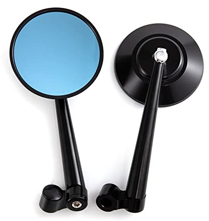 gangxiao Motorcycle Rearview Mirrors For Street Bike For Cruiser For Chopper For Kawasaki Z1000 Z 750 For ER-6F For ER-6N CNC Motorcycle Mirror Round Side Rearview