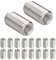 Qrity 20 Pcs Thread Inserts, Threaded Sleeves, M8 x 10mm Male to M4 x 10mm Thread Female Reducing Nut, Threaded Repair Insert Nut