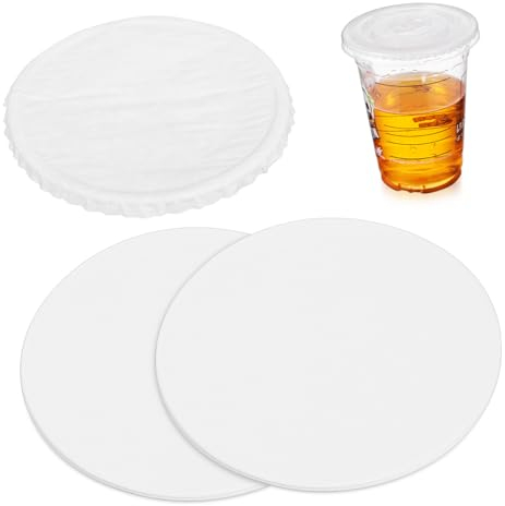 FOYTOKI 50pcs Round Paper Sealing Pads for Leak Proof Cup Covers Easy to Use Beverage Cup Films for Home Cafes Versatile Application