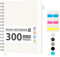 RETTACY Notizblock A5 Kariert, Spiralblock Notizbuch 100gsm mit 300 Seiten/150 Blatt zum Zeichnen, Kunststoff PVC Hardcover, zum Tagebuch, College,Konferenz, Reise, 14,5 X 21 cm -Transparent