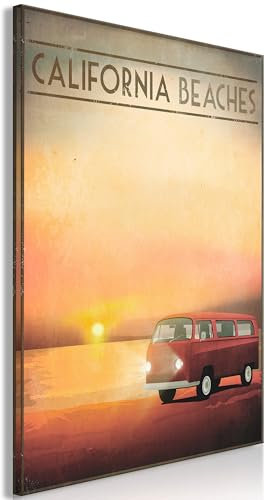 KunstLoft Wandbild 'California Beaches Vertical' 40x60cm | Kunstdruck auf Leinwand