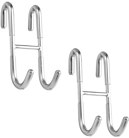 OWLMATE 2 unidades toalleros de ducha de acero inoxidable 304 ganchos para radiador de toallas para colgar toallas, toalleros y soporte para extractor de ducha