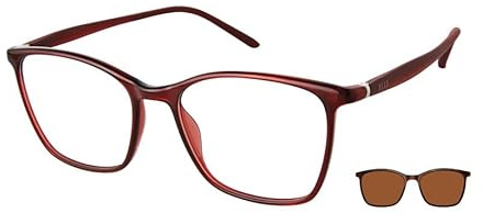ELLE Brille mit Sehstärke für Damen optional mit Sonnenbrillentönung oder Blaulichtfilter, Quadratisch, gefertigt aus Polyphenylsulfon (inklusive Brillenetui)