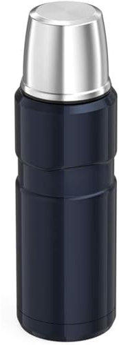 AMK® Thermos Stainless Steel King Flask 470ml Midnight Blue Vacuum Insulated Keeps Warm Or Cold Suitable for Tea Coffee Iced Teas & More