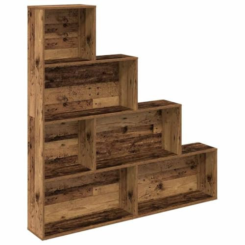 vidaXL Bücherregal Altholz-Optik 157x24x160 cm Holzwerkstoff, Bücherschrank, Lagerschrank, Bücherständer, Lagerregal, Büroschrank, Aktenregal