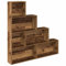vidaXL Bücherregal Altholz-Optik 157x24x160 cm Holzwerkstoff, Bücherschrank, Lagerschrank, Bücherständer, Lagerregal, Büroschrank, Aktenregal