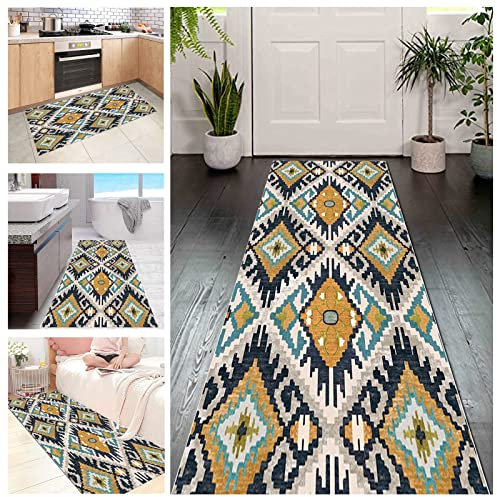 Antik Stil Extra Lang Rutschfest Flur Teppich Läufer Teppich Läufer Teppich für Flur Treppen Eingang Vintage Look Erhältlich in verschiedenen Längen Ideal für 0,8 m x 4,5 m Flure