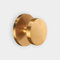 Contemporary Modern Large Solid Brass Gold Circle Front Door Knob Luxury Premium Quality