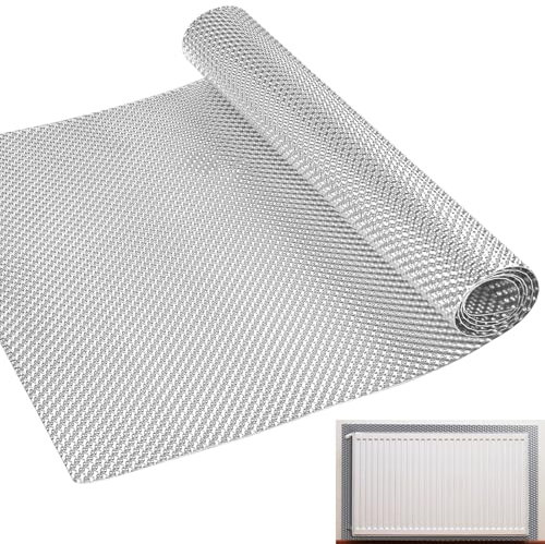 Protection thermique Feuille chauffée, 100 cm x 40 cm Mat de protection thermique Film isolant, Plaque de chaleur gaufrée, isolation en aluminium pour véhicules, toits, fenêtres, tuyaux, etc