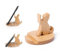 Esoes Support de téléphone portable en bois pour animal de compagnie, support de téléphone portable mignon, support pour tablette, support de smartphone, décoration de table créative (chatons)