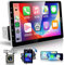 Autoradio 1 Din con Rotazione Verticale Schermo, Stereo Auto 1 Din 10,1 Pollici Touchscreen con Wireless CarPlay/Android Auto/Mirror Link, Hodozzy Radio Bluetooth 1 Din AM/FM/RDS, USB/TF Telecamera