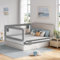 WOLTU Bettschutzgitter, Bettgitter Rausfallschutz 200 cm x 2 und 180 cm x 1, einziehbare Kinderbettgitter mit luftigem Netz, höhenverstellbar für Boxspringbett 69–87 cm, Dunkelgrau