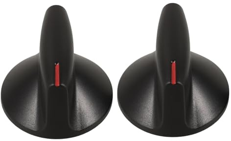 Hoement Gas Cooker Knobs Replacement Safe to Touch 2pcs Plastic round Switch Control Knobs with Simple Appearance Design for Gas Stove Adaptation for Kitchen Cooker