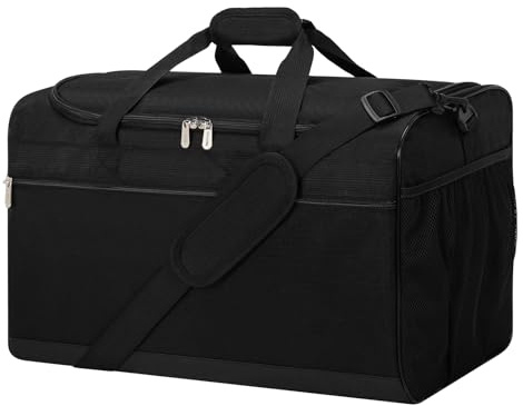 ZZY Sporttasche, 40L Reisetasche Fitness Tasche mit Schultergurt Wochenendtasche für Damen und Herren(Schwarz,40L-2.0)